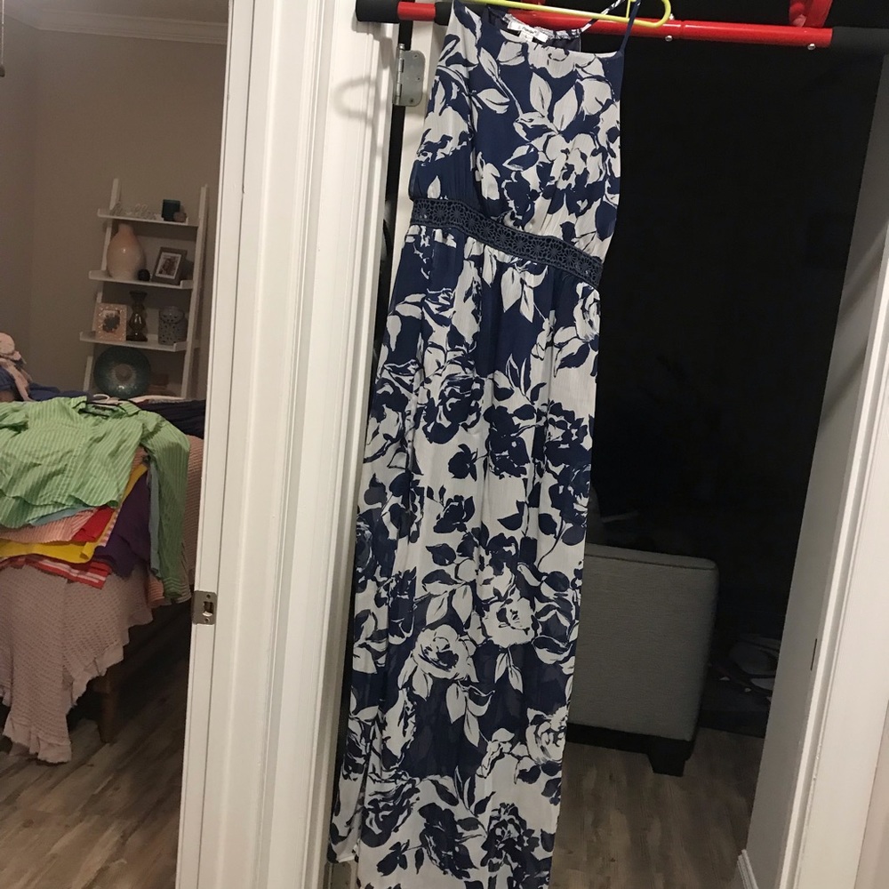 Blue & White Maxi Dress